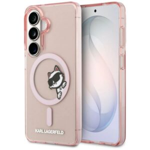 Etui Karl Lagerfeld IML Peekaboo Choupette MagSafe na Samsung Galaxy S26 - różowe
