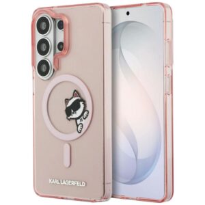 Etui Karl Lagerfeld IML Peekaboo Choupette MagSafe na Samsung Galaxy S26 Ultra - różowe