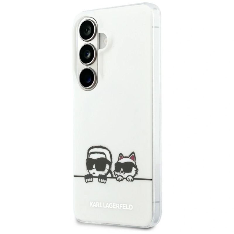 Etui Karl Lagerfeld IML Peekaboo Karl&Choupette MagSafe na Samsung Galaxy S26 - przezroczyste