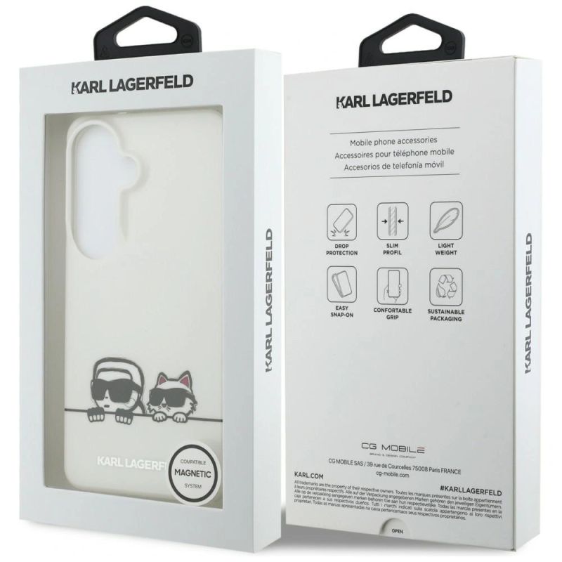 Etui Karl Lagerfeld IML Peekaboo Karl&Choupette MagSafe na Samsung Galaxy S26 - przezroczyste - obrazek 7