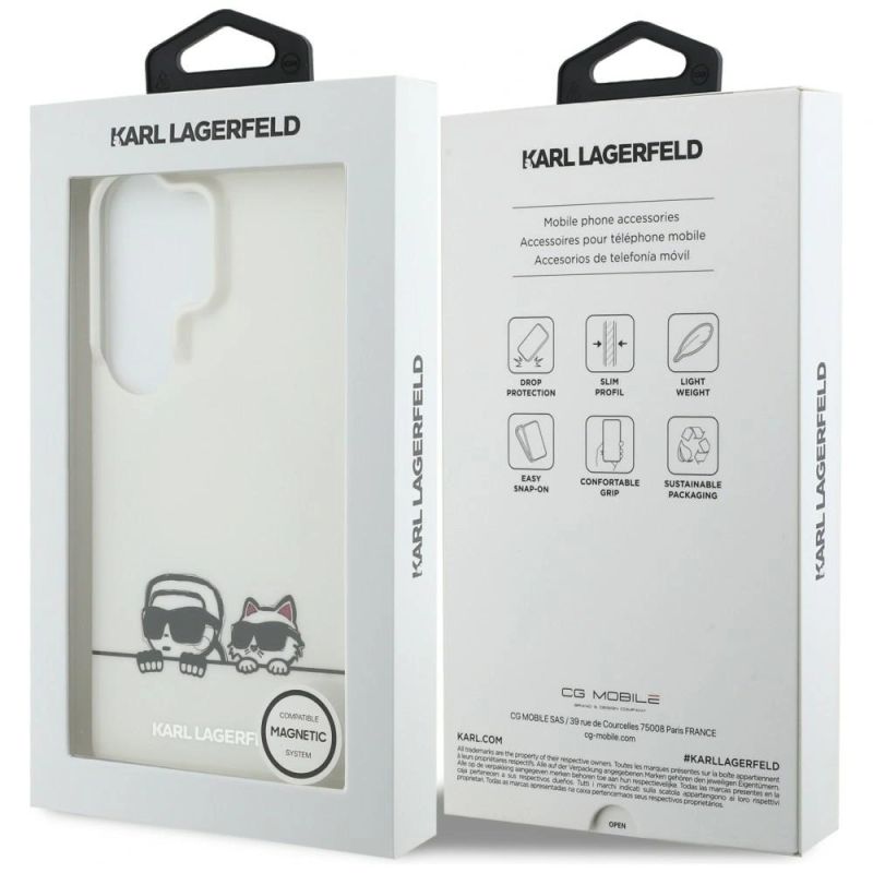 Etui Karl Lagerfeld IML Peekaboo Karl&Choupette MagSafe na Samsung Galaxy S26 Ultra - przezroczyste - obrazek 8