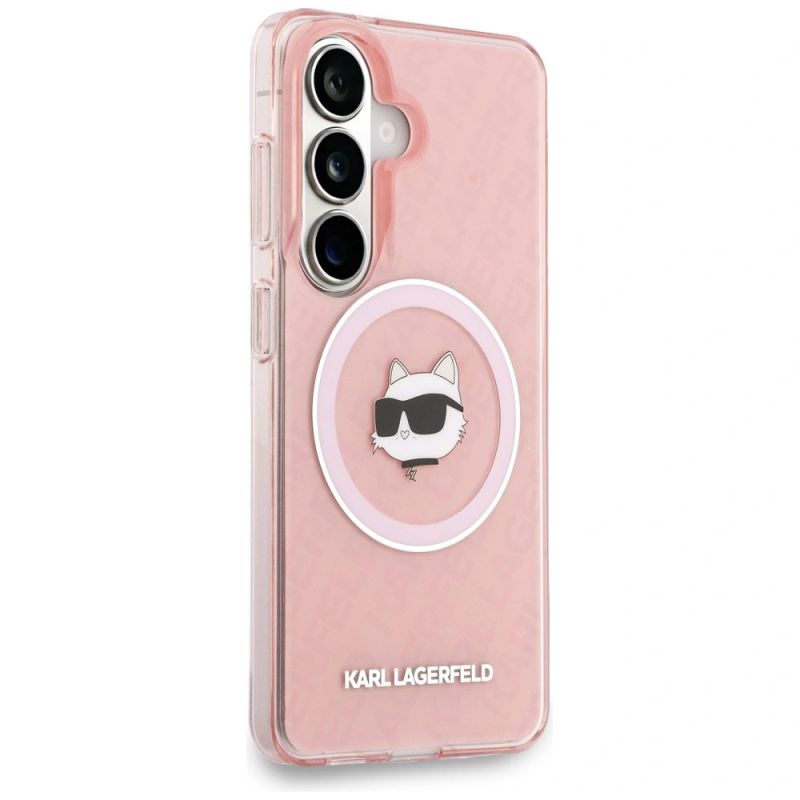Etui Karl Lagerfeld IML Repeated Choupette MagSafe na Samsung Galaxy S26 Plus - różowe - obrazek 4