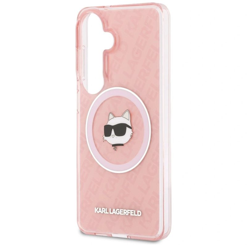 Etui Karl Lagerfeld IML Repeated Choupette MagSafe na Samsung Galaxy S26 Plus - różowe - obrazek 6
