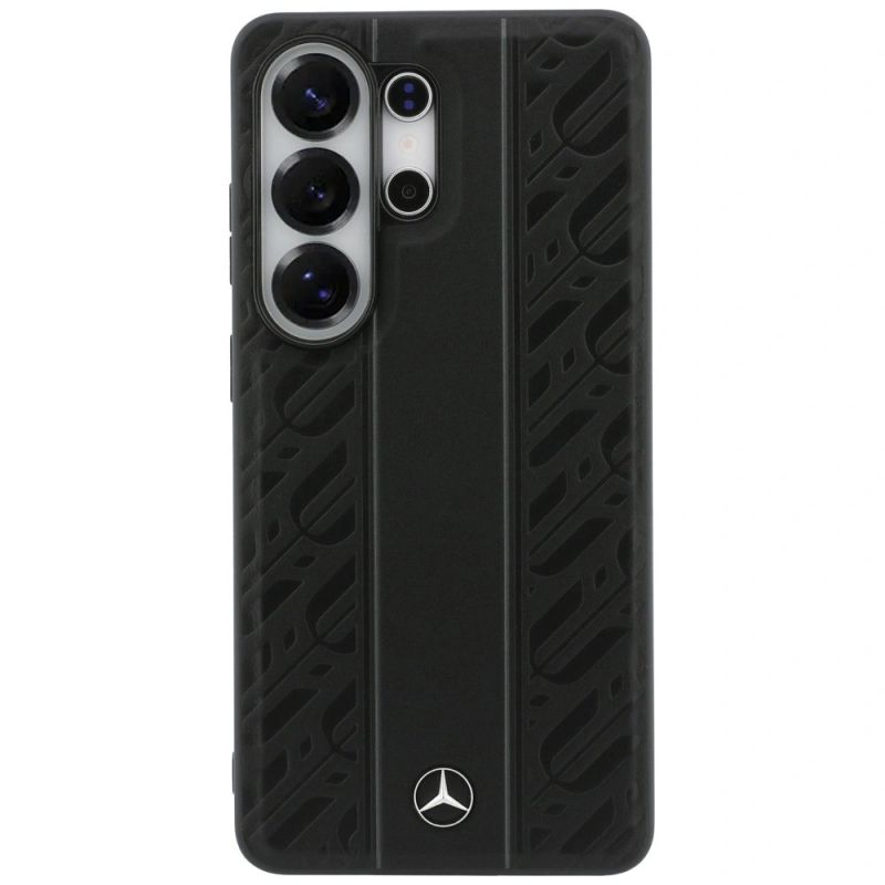 Etui Mercedes Laurel Leaves Vertical Stripes MagSafe na Samsung Galaxy S26 Ultra - czarne - obrazek 3