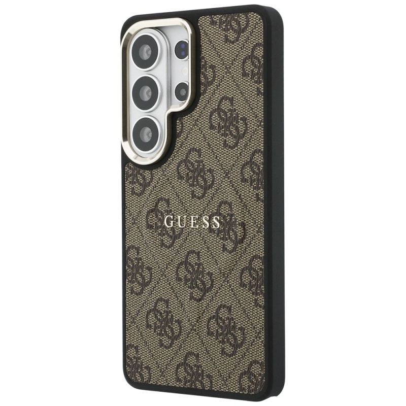 Etui Guess 4G Embossed Ring MagSafe na Samsung Galaxy S26 Ultra - brązowe - obrazek 2