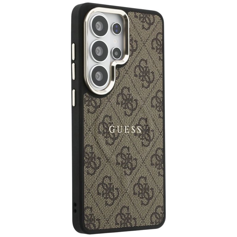 Etui Guess 4G Embossed Ring MagSafe na Samsung Galaxy S26 Ultra - brązowe - obrazek 4