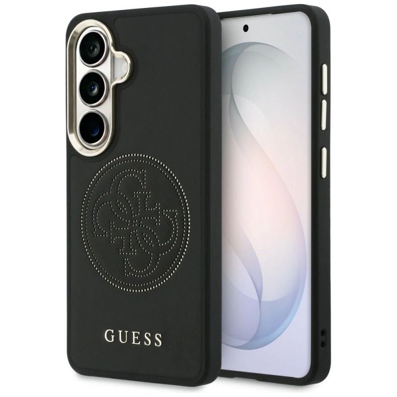 Etui Guess Perforated Logo MagSafe na Samsung Galaxy S26 - czarne