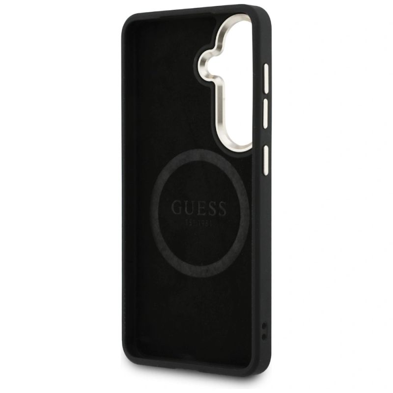 Etui Guess Perforated Logo MagSafe na Samsung Galaxy S26 - czarne - obrazek 7