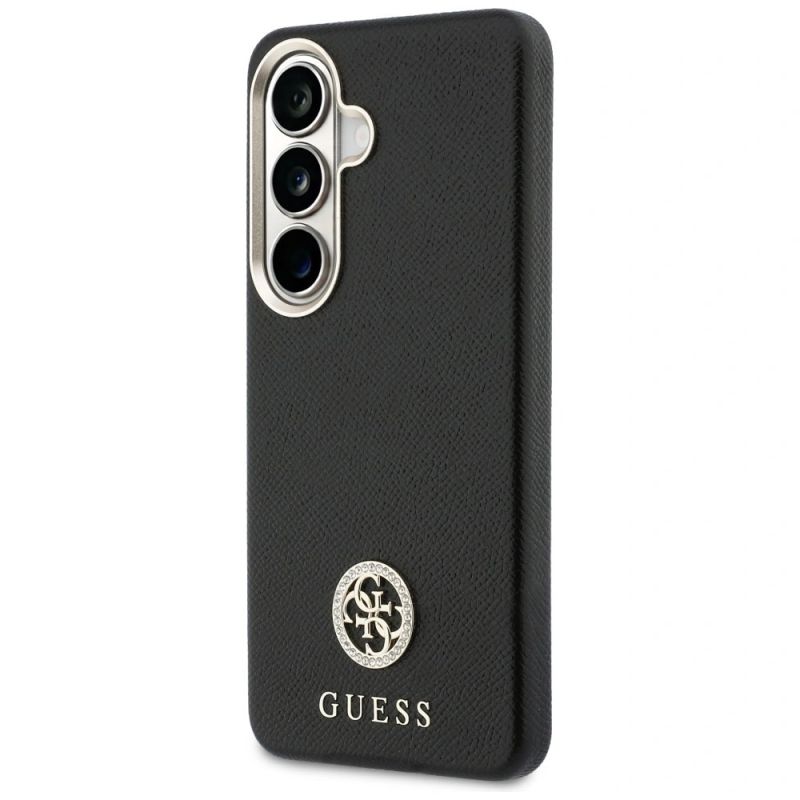 Etui Guess Rhinestone Round Logo MagSafe na Samsung Galaxy S26 - czarne - obrazek 2