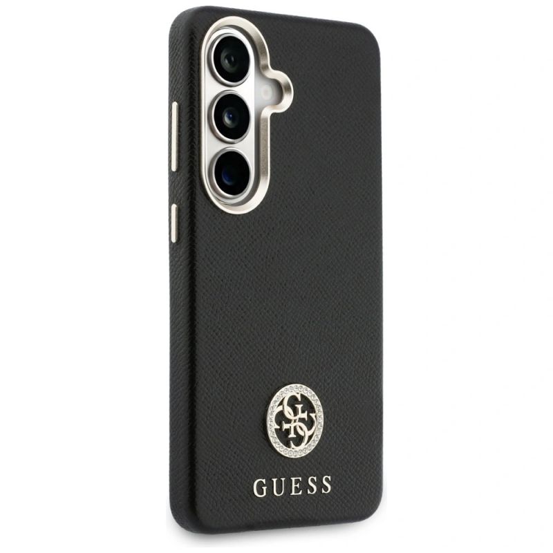 Etui Guess Rhinestone Round Logo MagSafe na Samsung Galaxy S26 - czarne - obrazek 4
