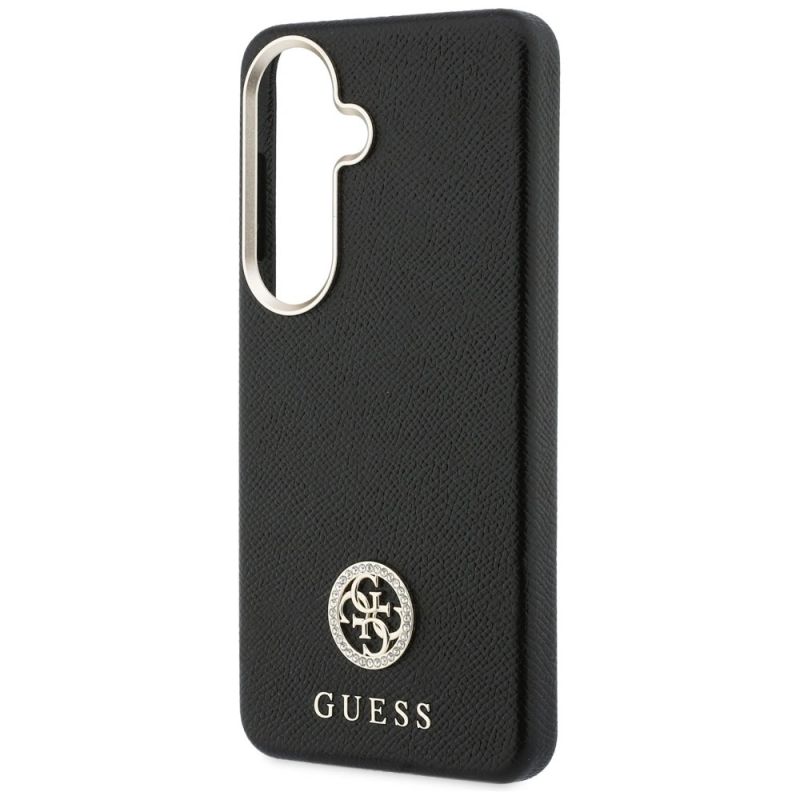 Etui Guess Rhinestone Round Logo MagSafe na Samsung Galaxy S26 - czarne - obrazek 6
