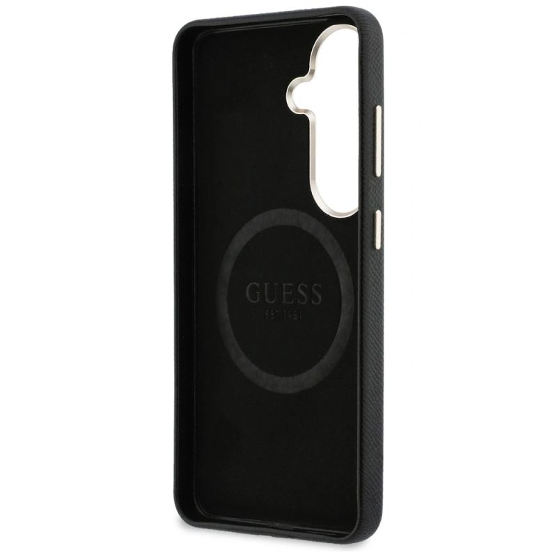 Etui Guess Rhinestone Round Logo MagSafe na Samsung Galaxy S26 - czarne - obrazek 7