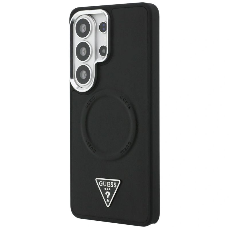 Etui Guess Embossed Ring Triangle Logo MagSafe na Samsung Galaxy S26 Ultra - czarne - obrazek 2