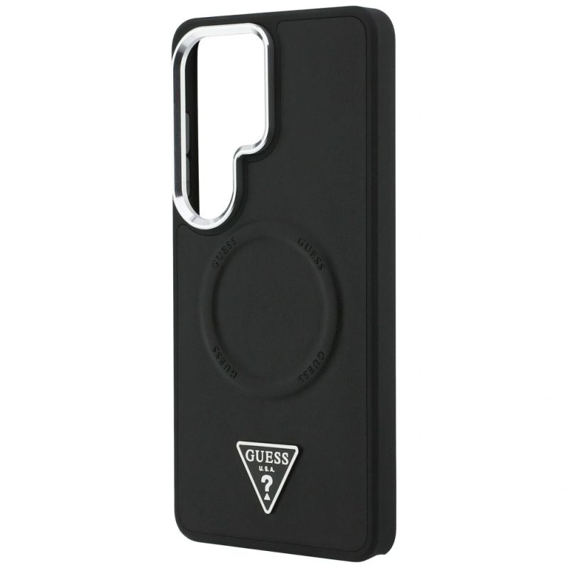 Etui Guess Embossed Ring Triangle Logo MagSafe na Samsung Galaxy S26 Ultra - czarne - obrazek 6