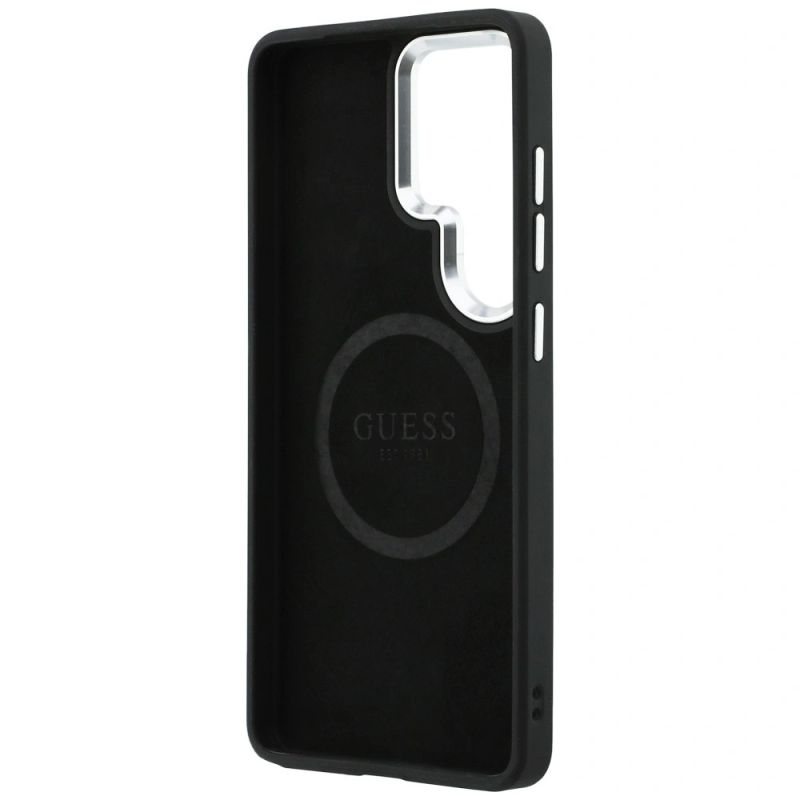 Etui Guess Embossed Ring Triangle Logo MagSafe na Samsung Galaxy S26 Ultra - czarne - obrazek 7