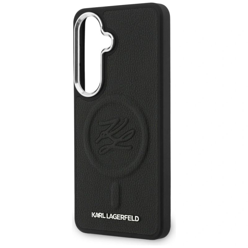 Etui Karl Lagerfeld Embossed Ring Initials MagSafe na Samsung Galaxy S26+ - czarne - obrazek 6