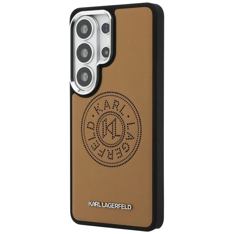 Etui Karl Lagerfeld Perforated KL MagSafe na Samsung Galaxy S26 Ultra - brązowe - obrazek 2