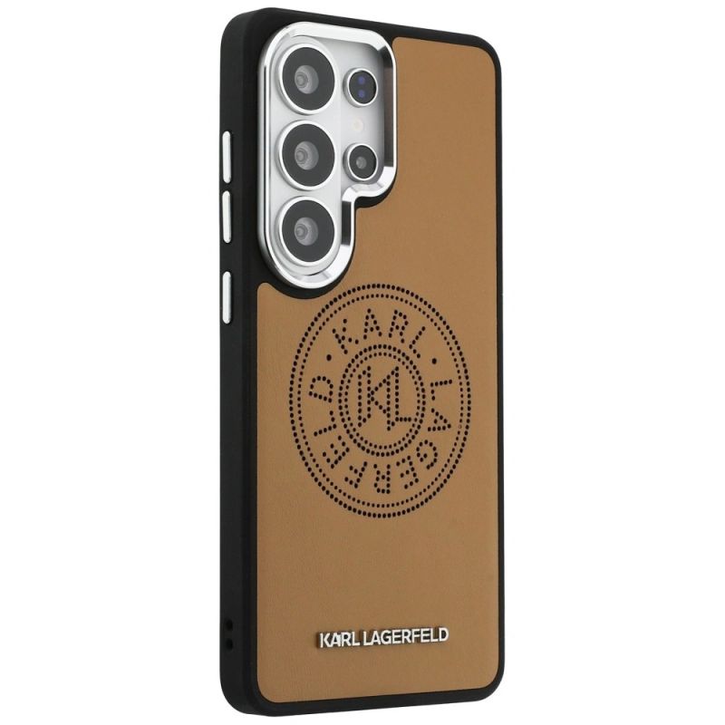 Etui Karl Lagerfeld Perforated KL MagSafe na Samsung Galaxy S26 Ultra - brązowe - obrazek 4