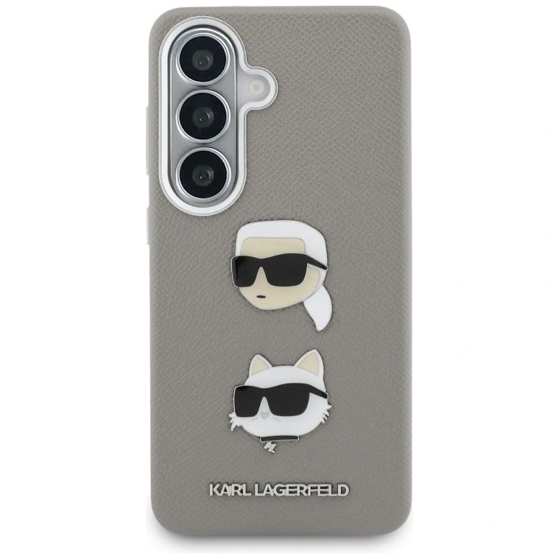 Etui Karl Lagerfeld Saffiano Double Heads Metal na Samsung Galaxy S26 - srebrne - obrazek 3