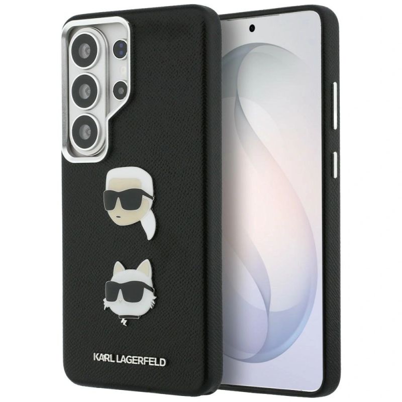 Etui Karl Lagerfeld Saffiano Double Heads Metal na Samsung Galaxy S26 Ultra - czarne