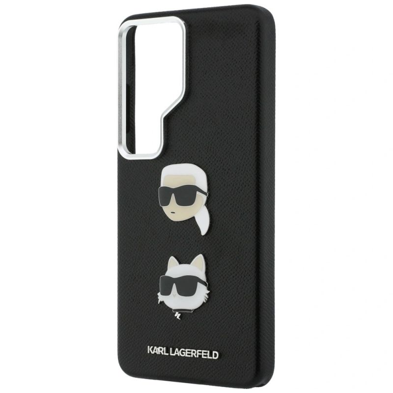 Etui Karl Lagerfeld Saffiano Double Heads Metal na Samsung Galaxy S26 Ultra - czarne - obrazek 6