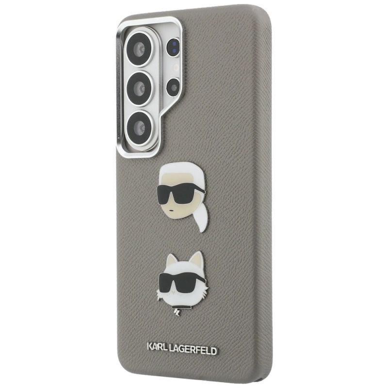 Etui Karl Lagerfeld Saffiano Double Heads Metal na Samsung Galaxy S26 Ultra - srebrne - obrazek 2