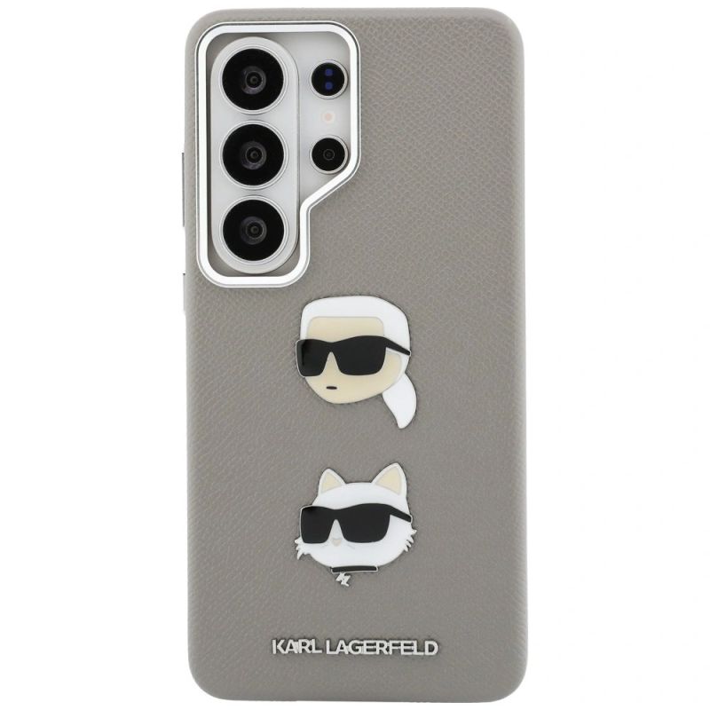 Etui Karl Lagerfeld Saffiano Double Heads Metal na Samsung Galaxy S26 Ultra - srebrne - obrazek 3