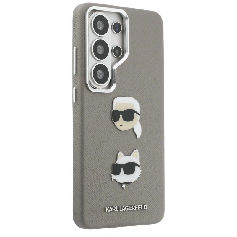 Etui Karl Lagerfeld Saffiano Double Heads Metal na Samsung Galaxy S26 Ultra - srebrne - obrazek 4