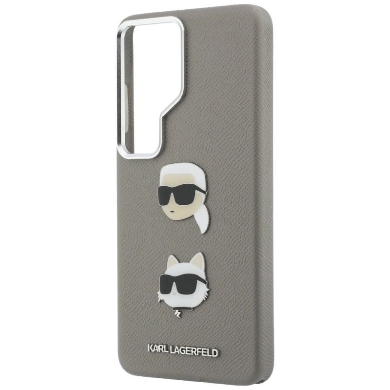 Etui Karl Lagerfeld Saffiano Double Heads Metal na Samsung Galaxy S26 Ultra - srebrne - obrazek 6