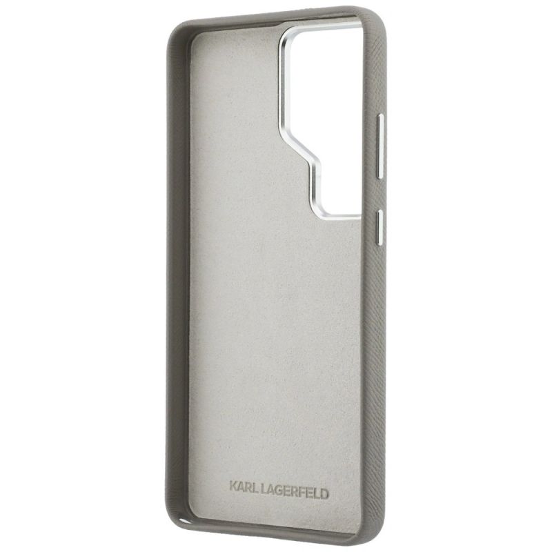 Etui Karl Lagerfeld Saffiano Double Heads Metal na Samsung Galaxy S26 Ultra - srebrne - obrazek 7