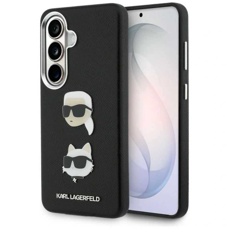 Etui Karl Lagerfeld Saffiano Double Heads Metal na Samsung Galaxy S26+ - czarne