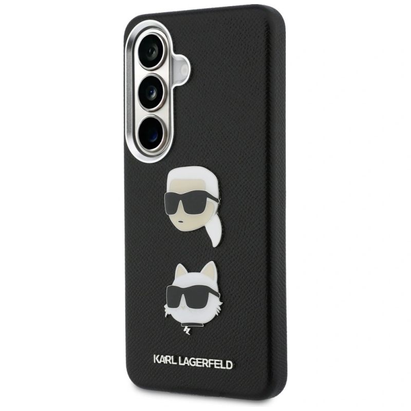 Etui Karl Lagerfeld Saffiano Double Heads Metal na Samsung Galaxy S26+ - czarne - obrazek 2