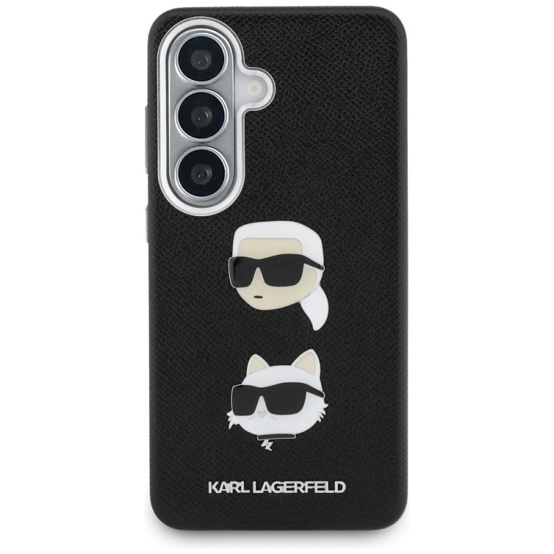 Etui Karl Lagerfeld Saffiano Double Heads Metal na Samsung Galaxy S26+ - czarne - obrazek 3