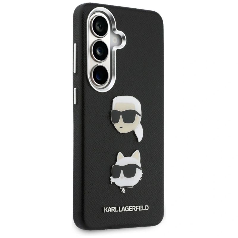 Etui Karl Lagerfeld Saffiano Double Heads Metal na Samsung Galaxy S26+ - czarne - obrazek 4