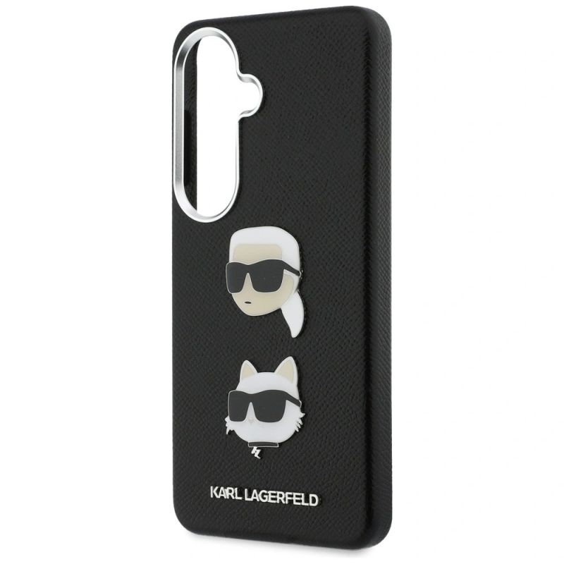 Etui Karl Lagerfeld Saffiano Double Heads Metal na Samsung Galaxy S26+ - czarne - obrazek 6