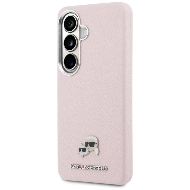 Etui Karl Lagerfeld Saffiano KC Metal Logo MagSafe na Samsung Galaxy S26+ - różowe - obrazek 2