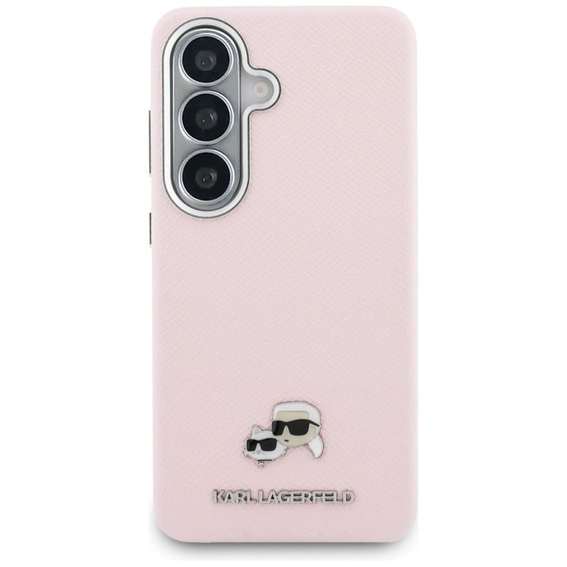 Etui Karl Lagerfeld Saffiano KC Metal Logo MagSafe na Samsung Galaxy S26+ - różowe - obrazek 3