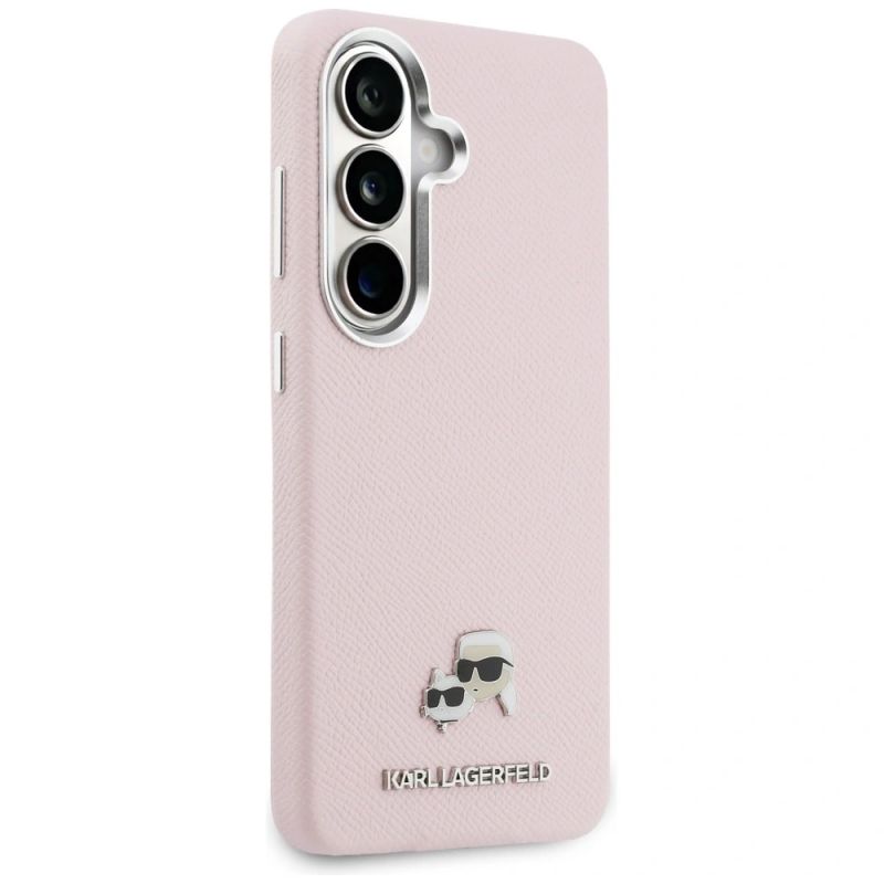Etui Karl Lagerfeld Saffiano KC Metal Logo MagSafe na Samsung Galaxy S26+ - różowe - obrazek 4