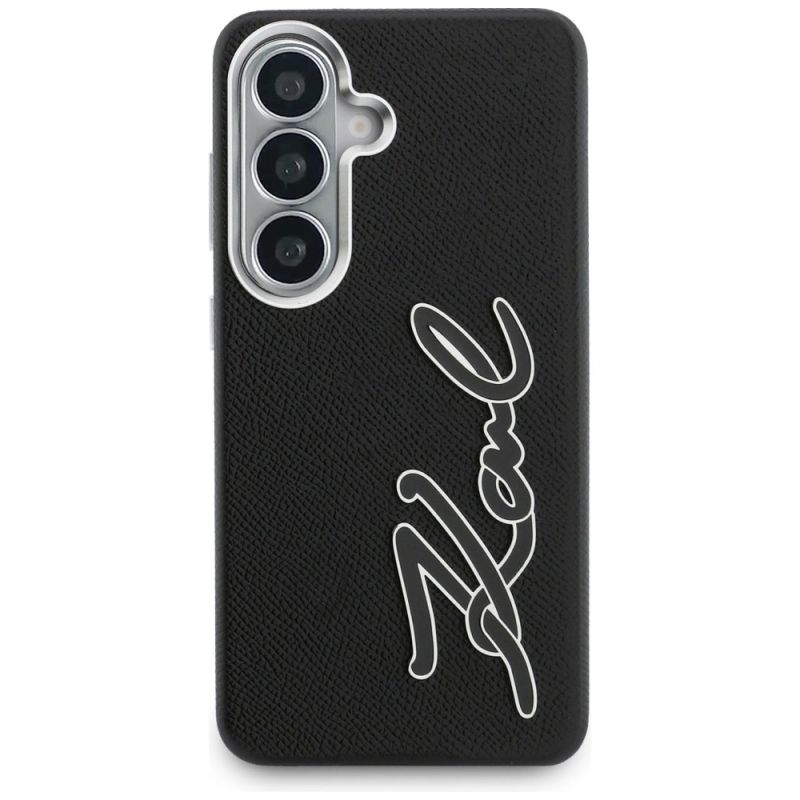 Etui Karl Lagerfeld Grained Signature Metal Resin Logo na Samsung Galaxy S26 - czarne - obrazek 3
