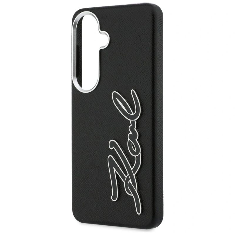Etui Karl Lagerfeld Grained Signature Metal Resin Logo na Samsung Galaxy S26 - czarne - obrazek 6