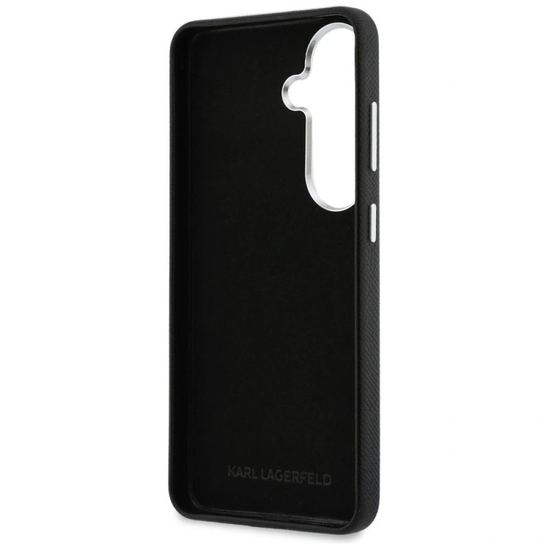 Etui Karl Lagerfeld Grained Signature Metal Resin Logo na Samsung Galaxy S26 - czarne - obrazek 7