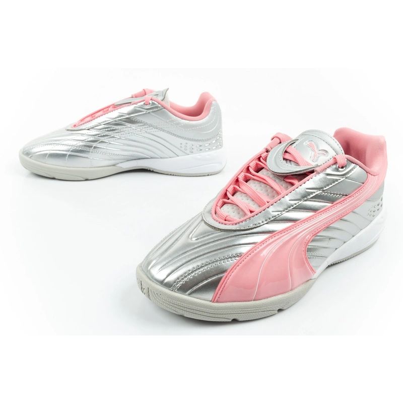 Puma buty sportowe sneakersy młodzieżowe V-S2 Goalgetter modne srebrne - obrazek 8
