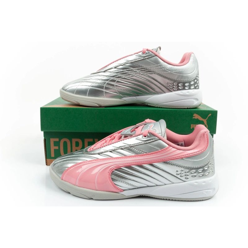 Puma buty sportowe sneakersy młodzieżowe V-S2 Goalgetter modne srebrne - obrazek 10
