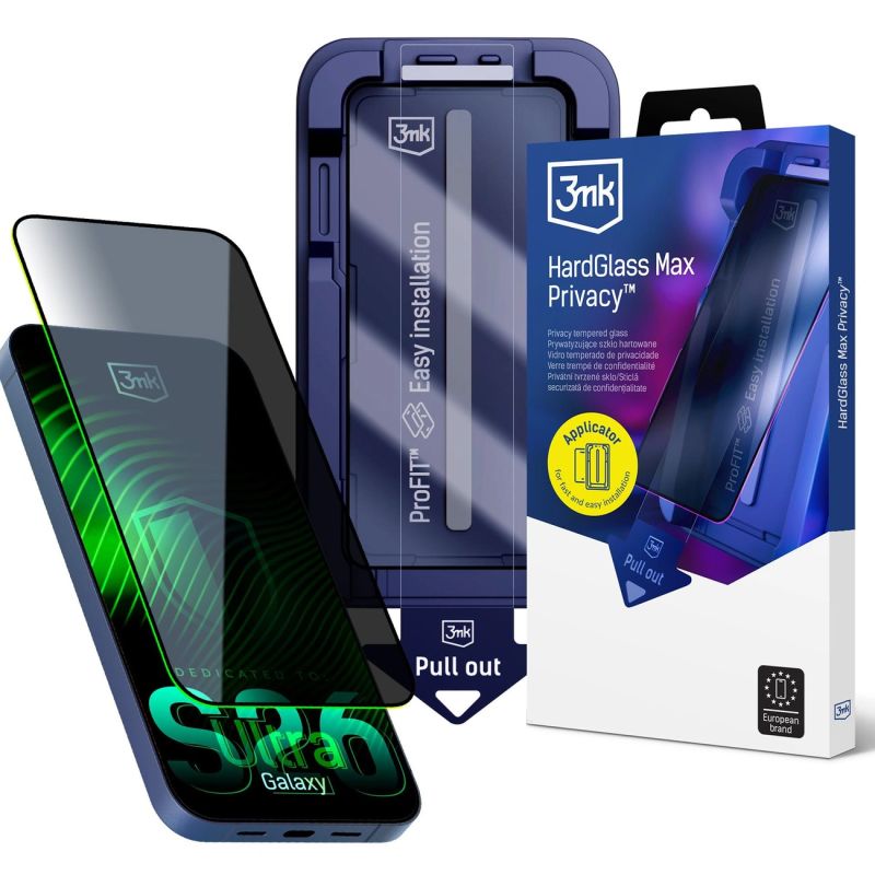 Szkło hartowane 9H z filtrem prywatyzującym 3mk HardGlass Max Privacy na Samsung Galaxy S26 Ultra