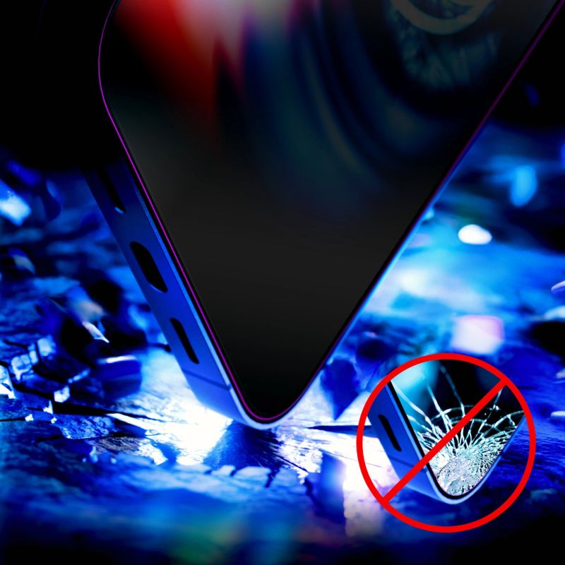 Szkło hartowane 9H z filtrem prywatyzującym 3mk HardGlass Max Privacy na iPhone 15 Pro - obrazek 2