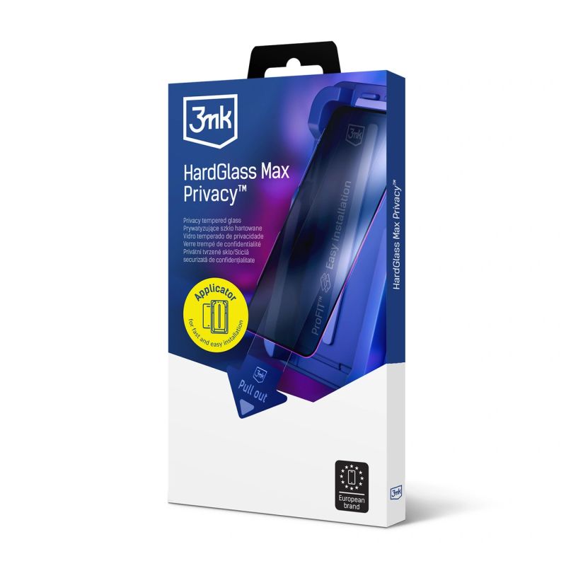 Szkło hartowane 9H z filtrem prywatyzującym 3mk HardGlass Max Privacy na iPhone 15 Pro - obrazek 8