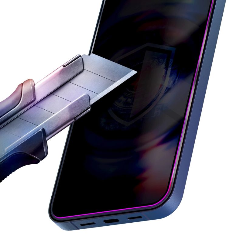 Szkło hartowane 9H z filtrem prywatyzującym 3mk HardGlass Max Privacy na iPhone 15 Pro - obrazek 14