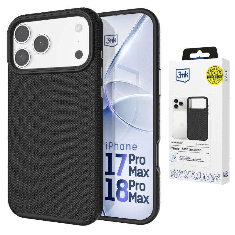 Etui 3mk Fortis MagCase na iPhone 17 Pro Max - czarne - obrazek 12
