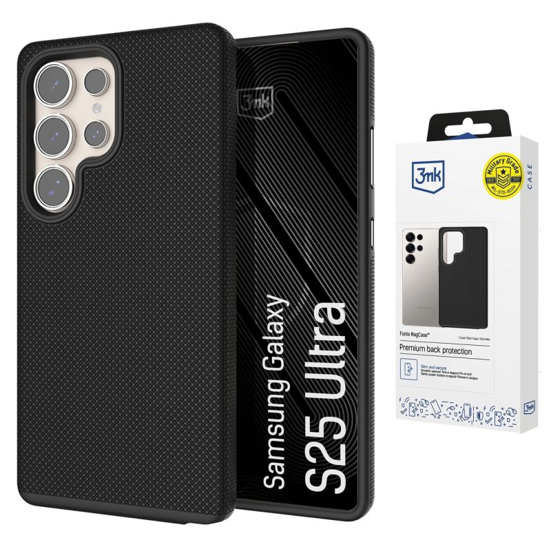 Etui 3mk Fortis MagCase na Samsung Galaxy S25 Ultra - czarne