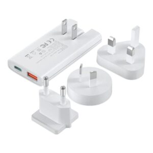 Ładowarka sieciowa Choetech PD6011 65 W GaN Ultra USB-C + USB-A - biała